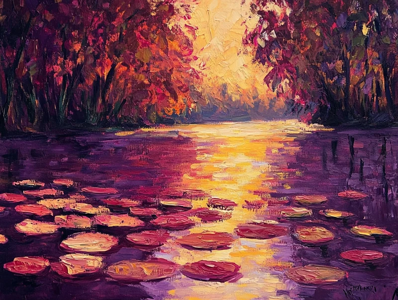 Crimson Symphony Monet