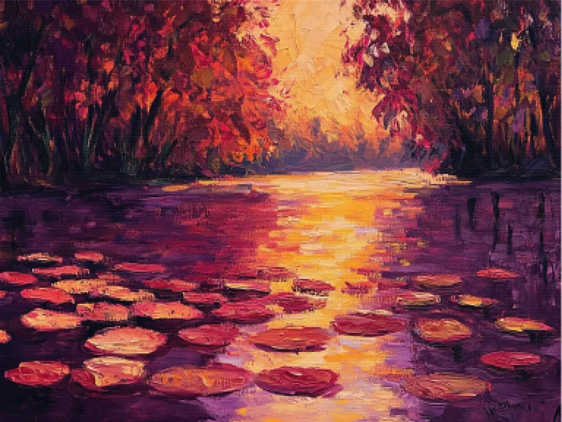 Crimson Symphony Monet