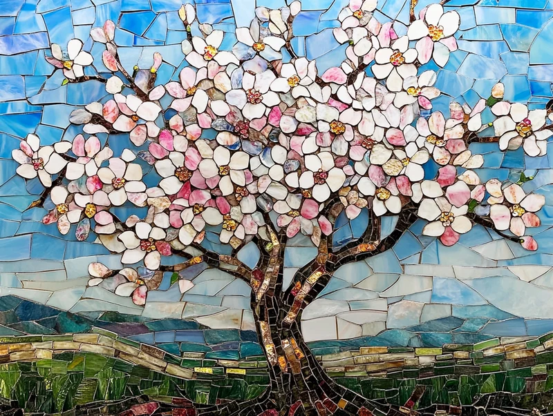 The Peaceful Blooming Cherry Tree