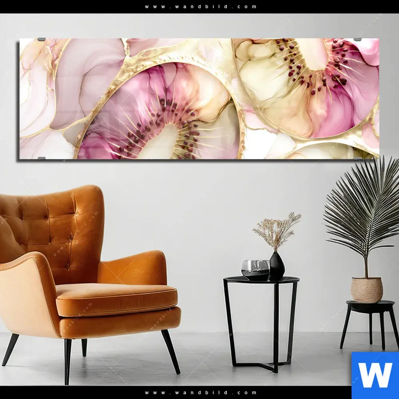 Acrylglasbild | Kiwi - Edle Fruchtfantasie | Panorama