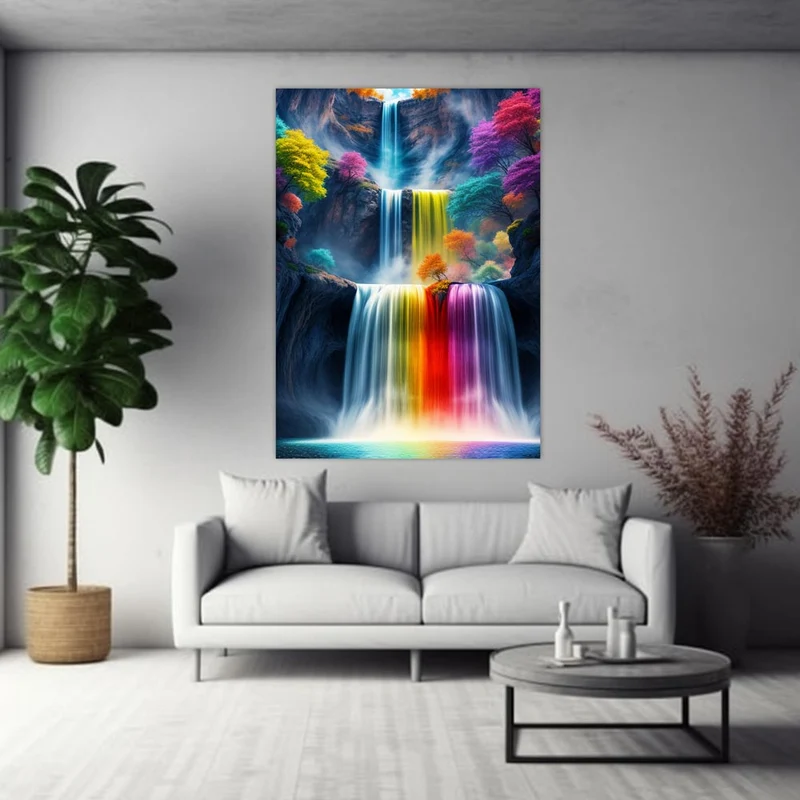 5D Diamond Painting – Colorful Waterfall