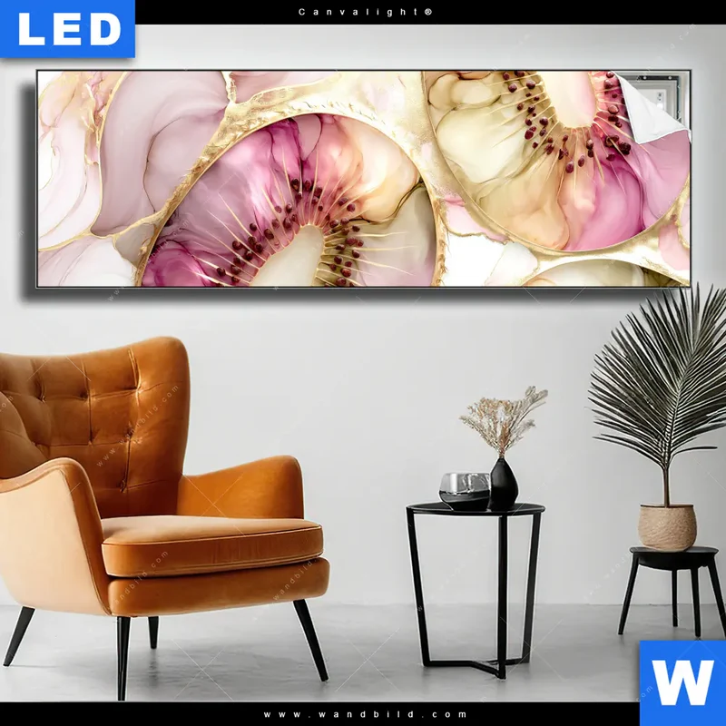Canvalight® Leuchtbild | Kiwi - Edle Fruchtfantasie | Panorama