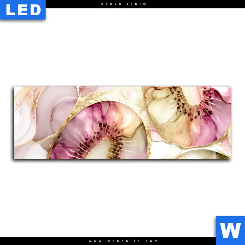 Canvalight® Leuchtbild | Kiwi - Edle Fruchtfantasie | Panorama