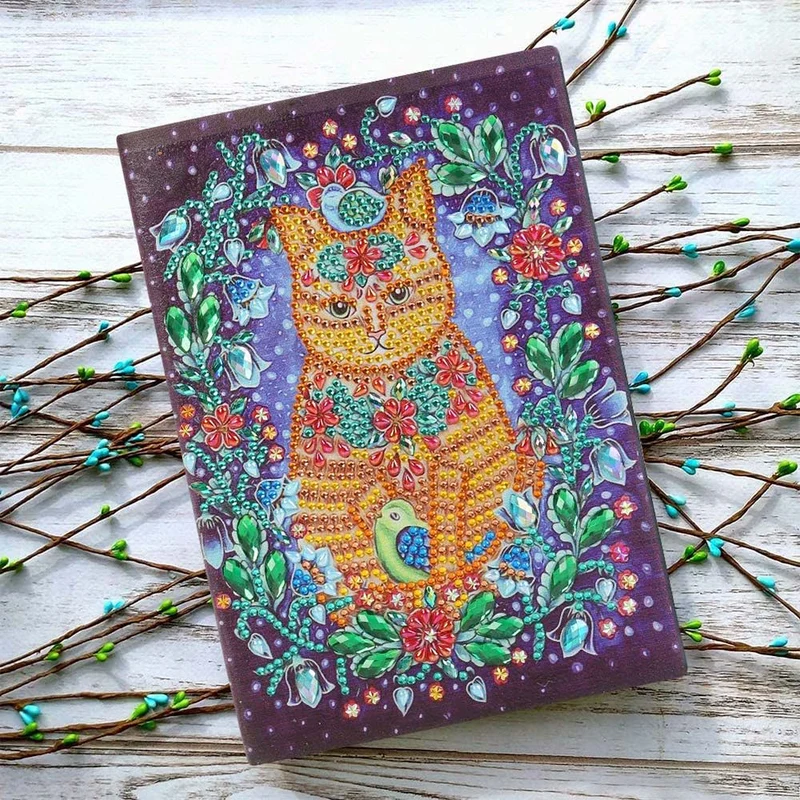Diamond Painting Notizbuch Katze