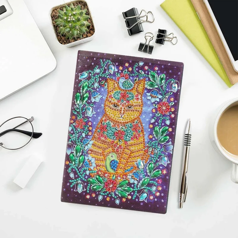 Diamond Painting Notizbuch Katze