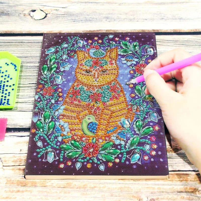 Diamond Painting Notizbuch Katze