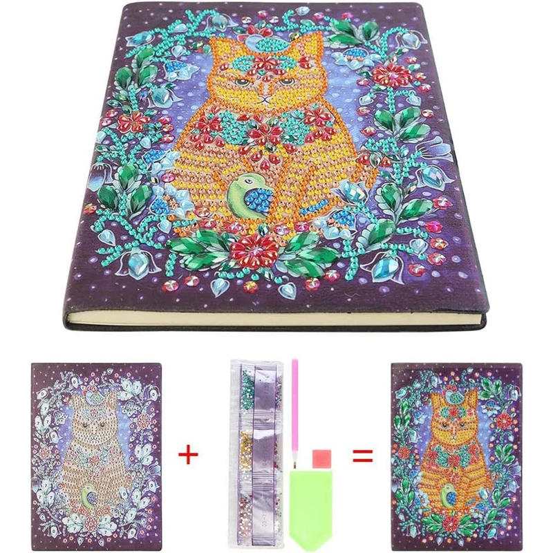 Diamond Painting Notizbuch Katze