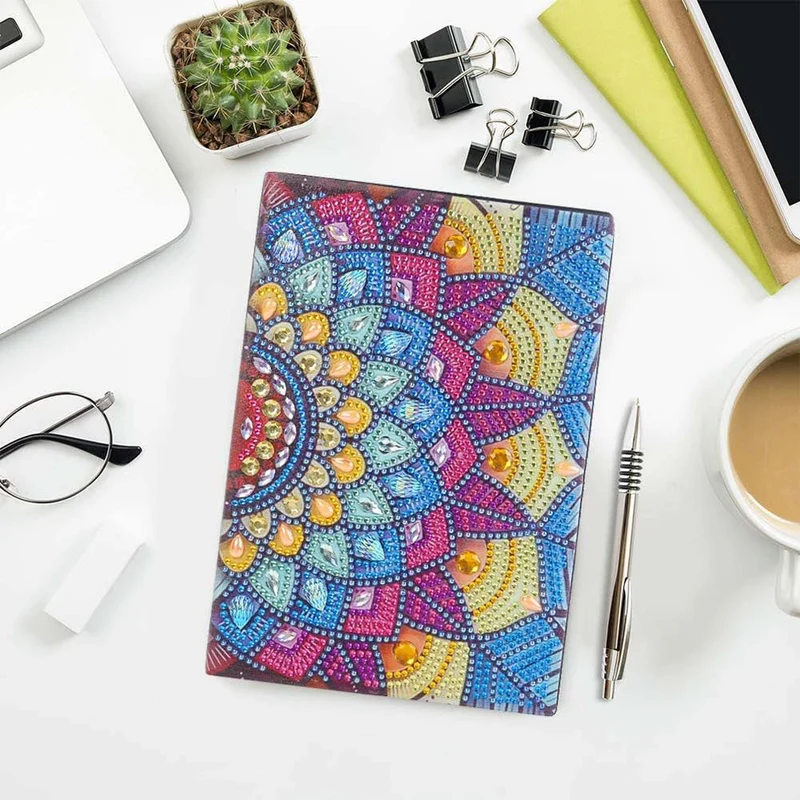 Diamond Painting Notizbuch Mandala Blume