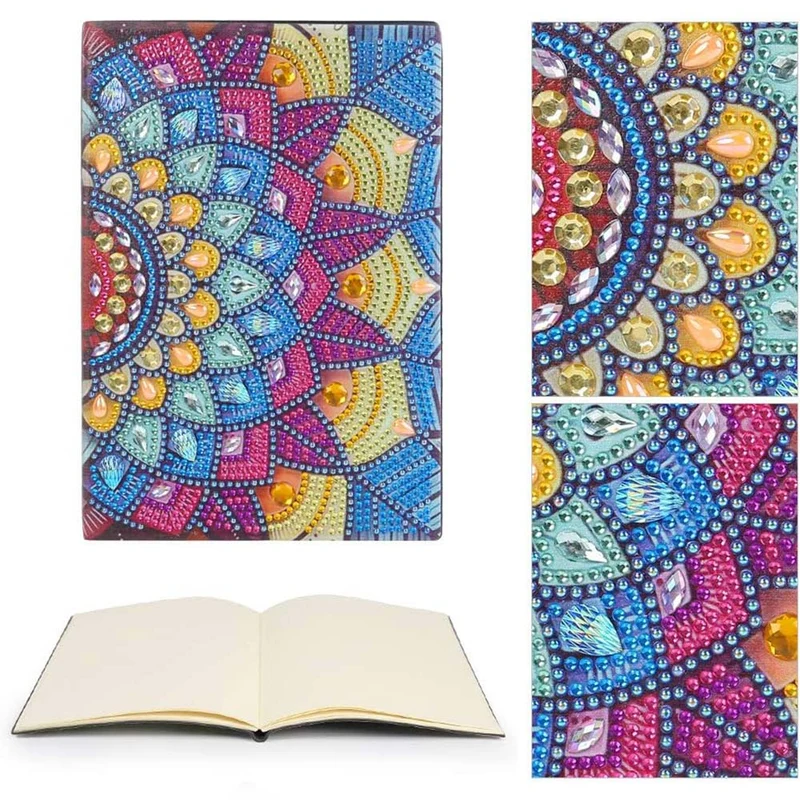 Diamond Painting Notizbuch Mandala Blume
