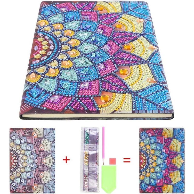 Diamond Painting Notizbuch Mandala Blume