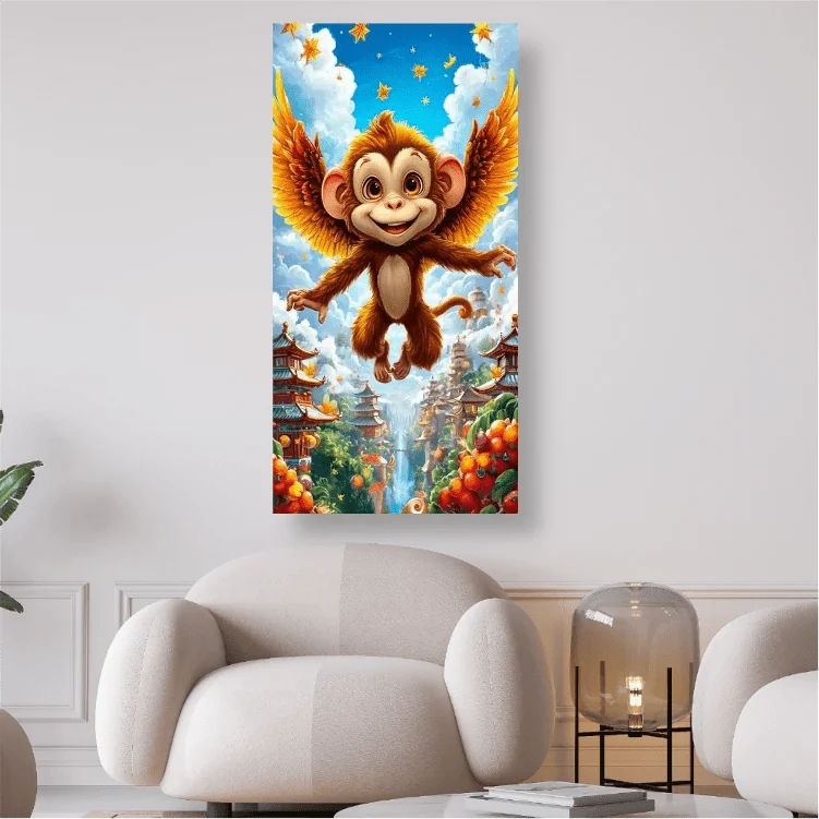 Äffchen mit Flügel - 5D DIY Diamond Painting