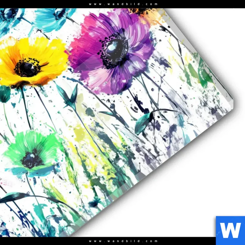 Acrylglasbild | Bunte Blütenexplosion | Querformat
