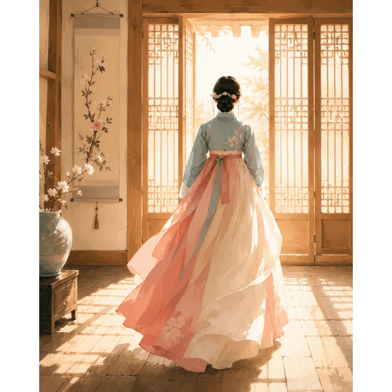 Morgen im Hanbok