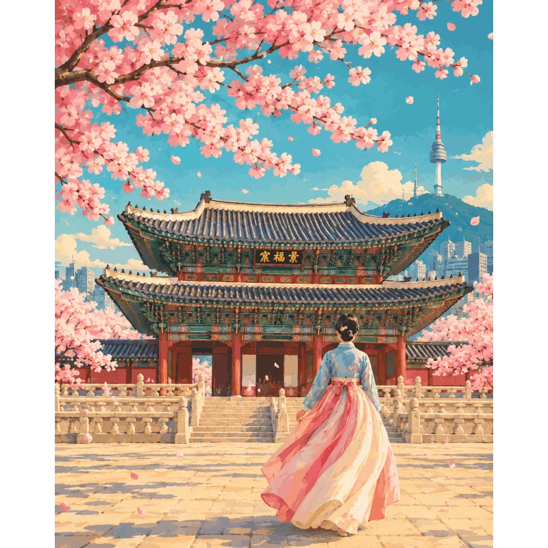 Frühling am Gyeongbokgung