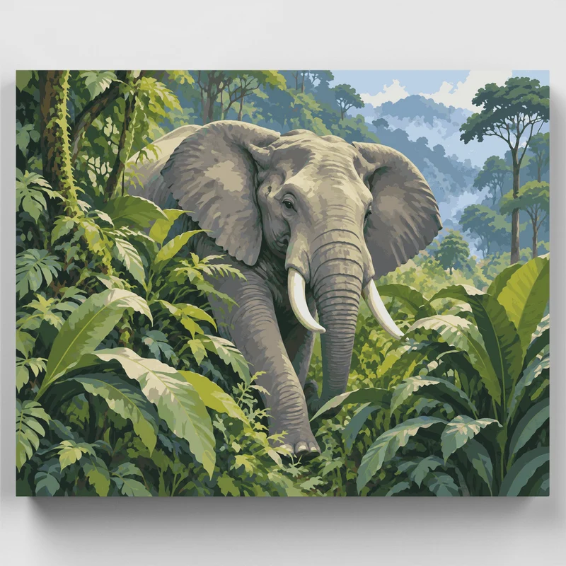 Bwindi Forest Elephant - Paint by Numbers Kit