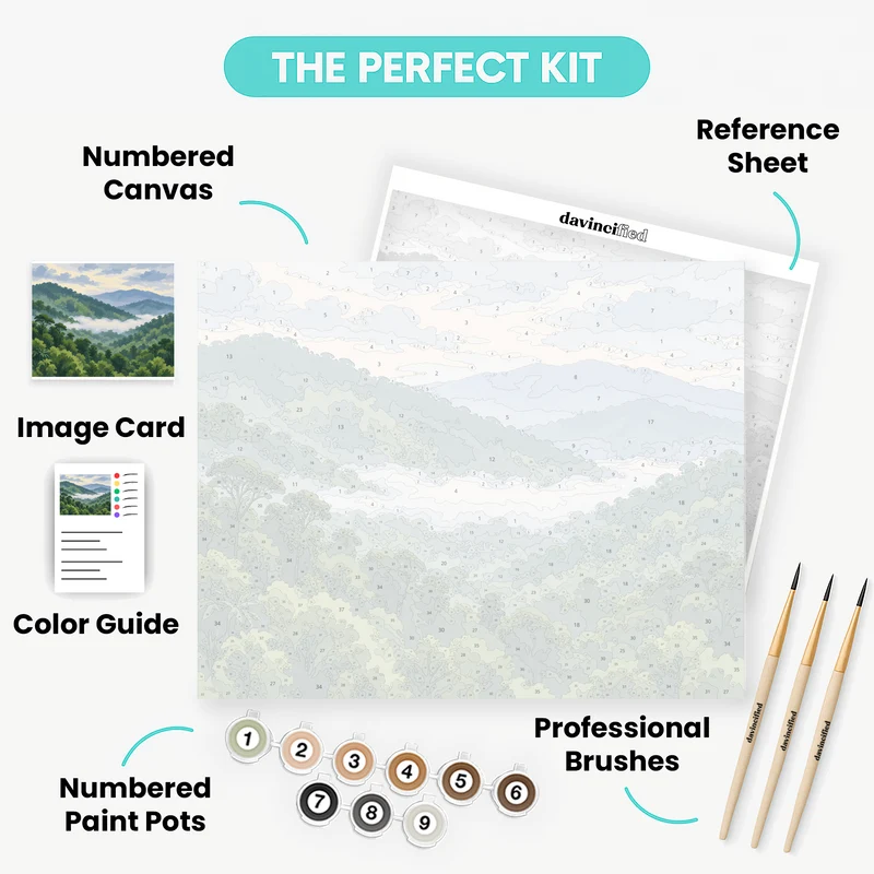 Bwindi Misty Ridge - Paint by Numbers Kit