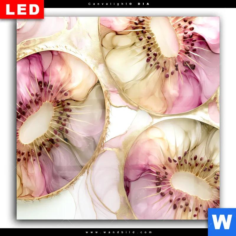 Wechselmotiv Acrylglas Canvalight® DIA | Kiwi - Edle Fruchtfantasie | Quadrat