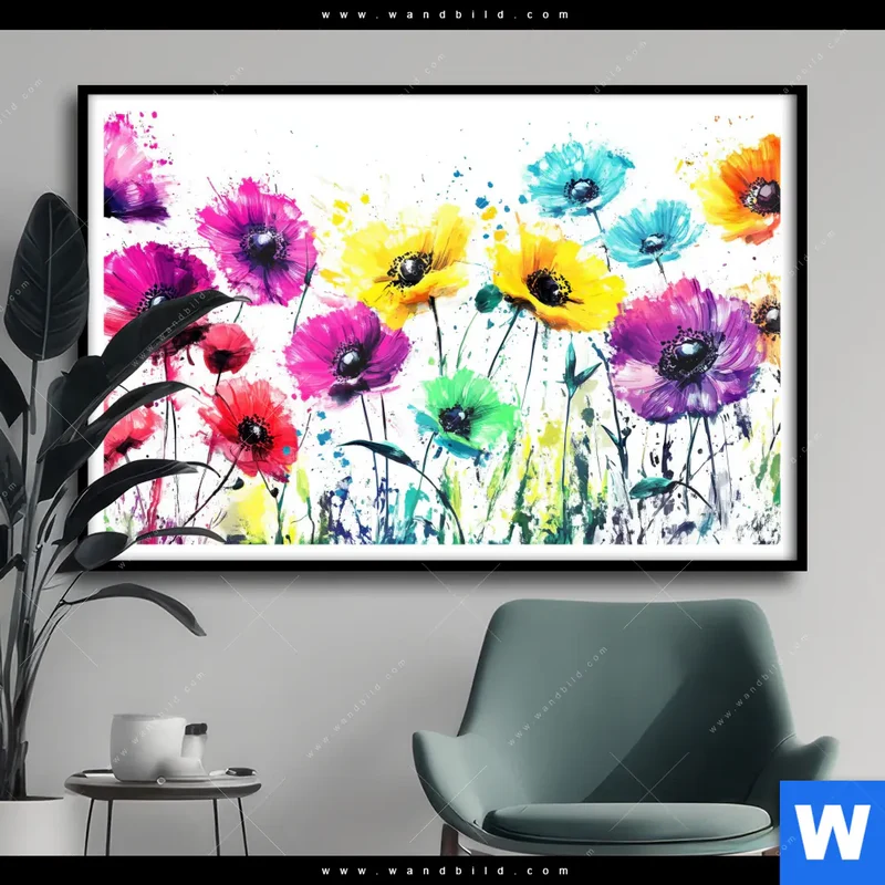 Poster | Bunte Blütenexplosion | Querformat