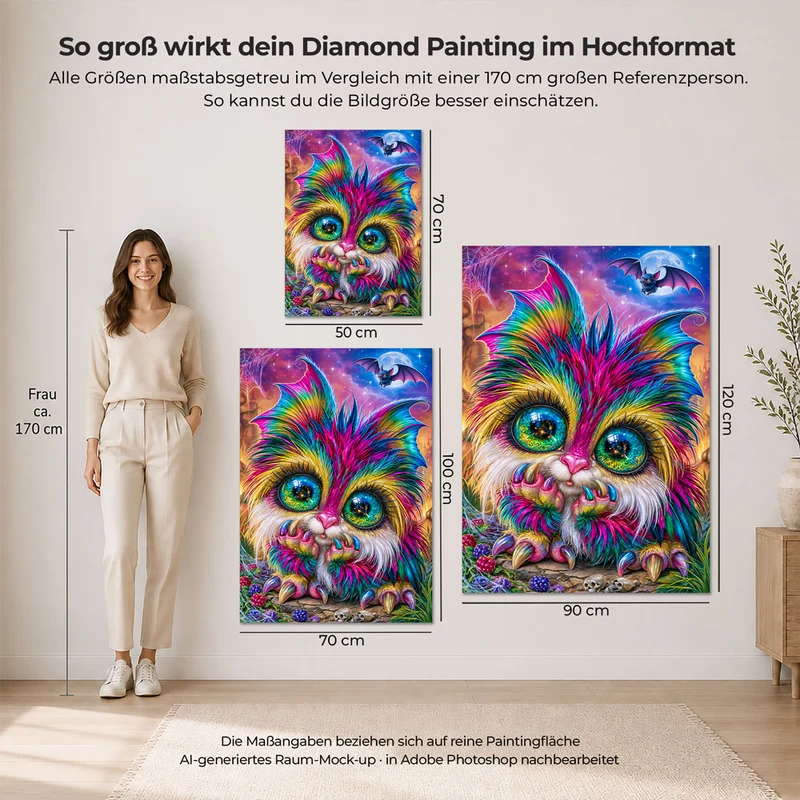 5D Diamond Painting – Regenbogenkobold der Halloween-Nacht