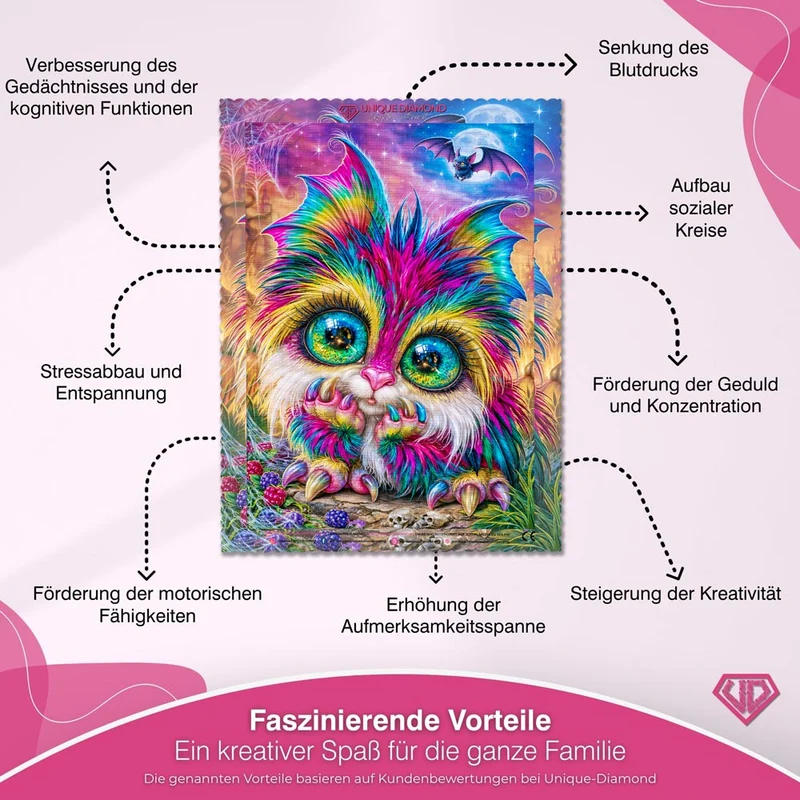 5D Diamond Painting – Regenbogenkobold der Halloween-Nacht