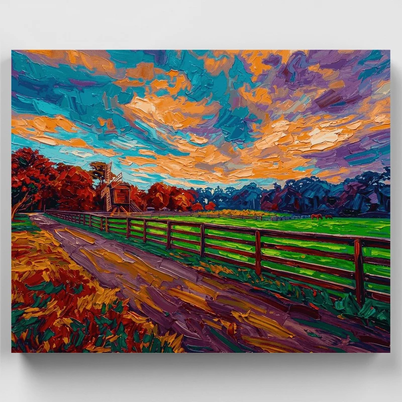 "Autumn Windmill" Paint by Numbers Kit