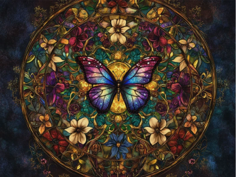 Butterflies and Blossoms Mandala