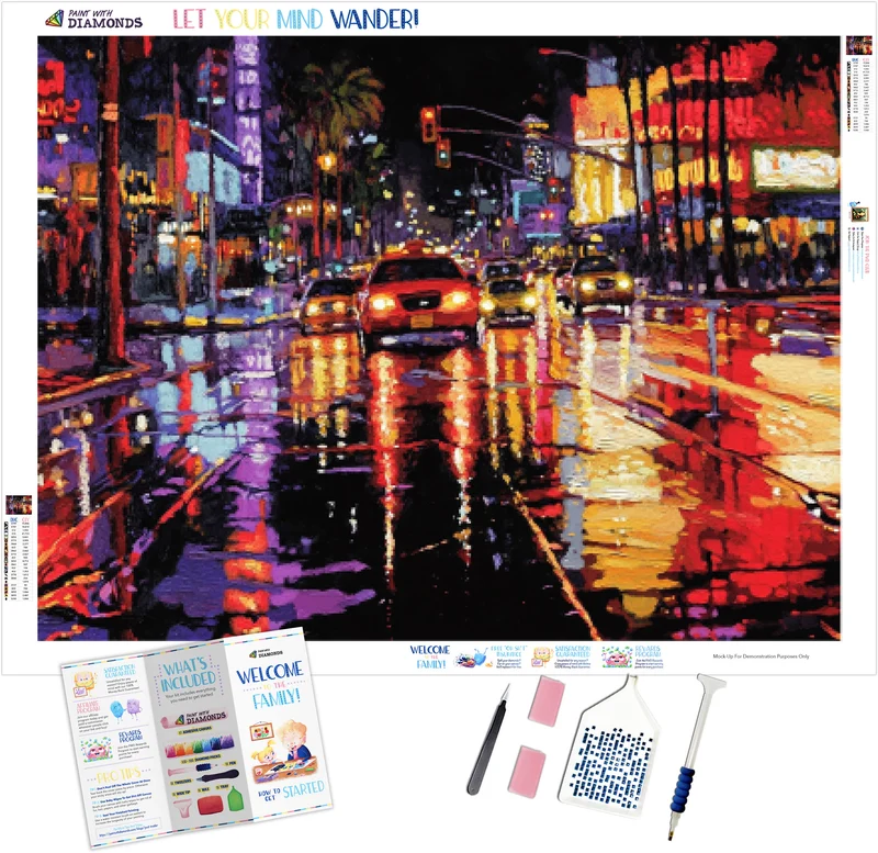 Rainy Reflections on Sunset Boulevard