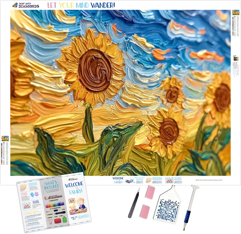 Sunflowers Under a Vibrant Sky