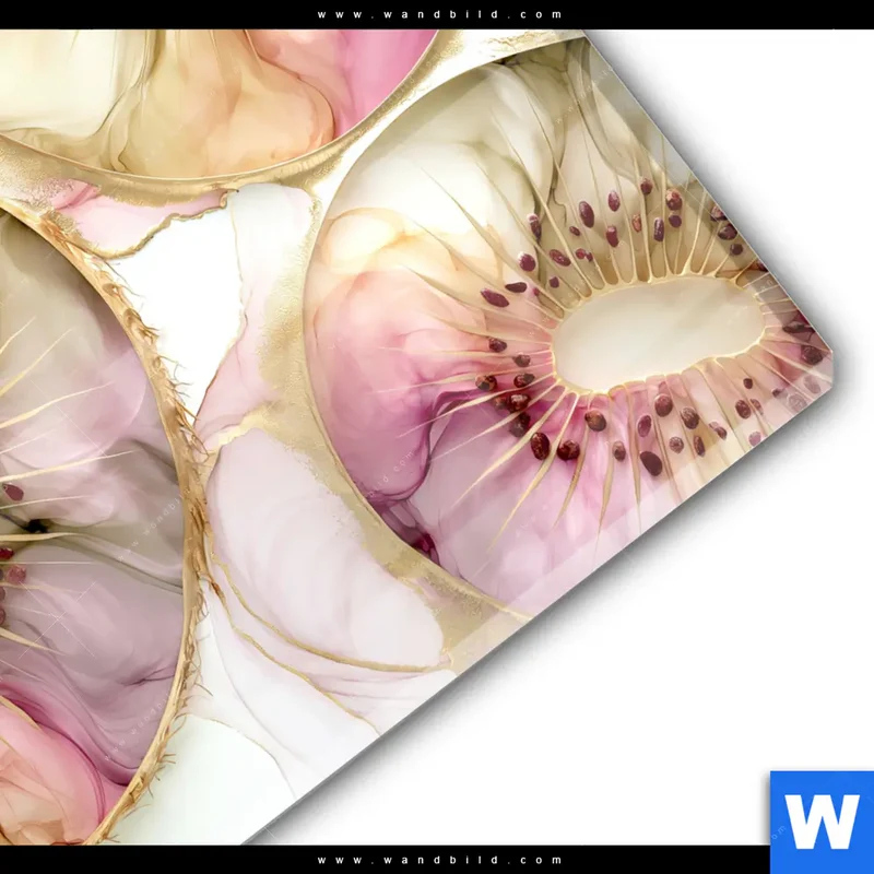 Acrylglasbild | Kiwi - Edle Fruchtfantasie | Quadrat