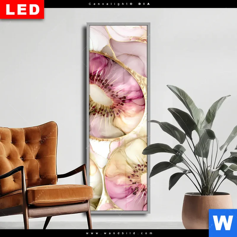 Wechselmotiv Acrylglas Canvalight® DIA | Kiwi - Edle Fruchtfantasie | Schmal