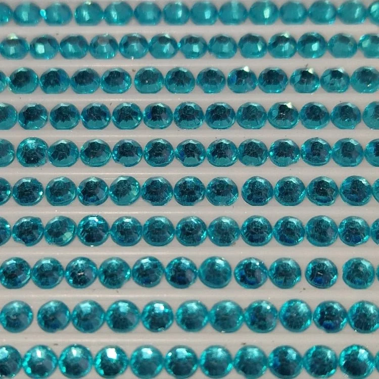 DMC 3845 Bright Turquoise MED - rund Steine - Strass - Diamond Painting
