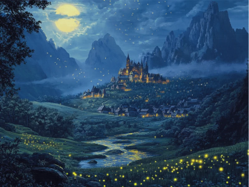 Nightfall Over the Enchanted Valley