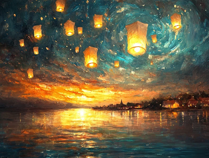 Lanterns Over the River
