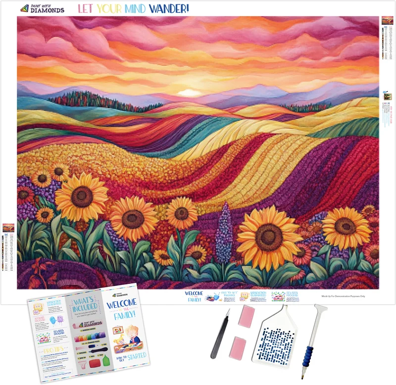 Sunset Over Harvest Fields