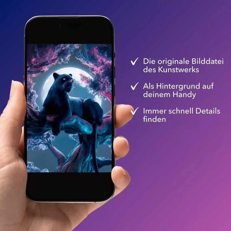 Digitale Bildmappe - Black Panther Kirschblütentraum