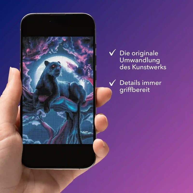 Digitale Bildmappe - Black Panther Kirschblütentraum