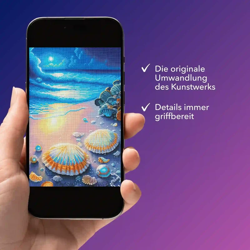 Digitale Bildmappe - Strand im Nachtglanz