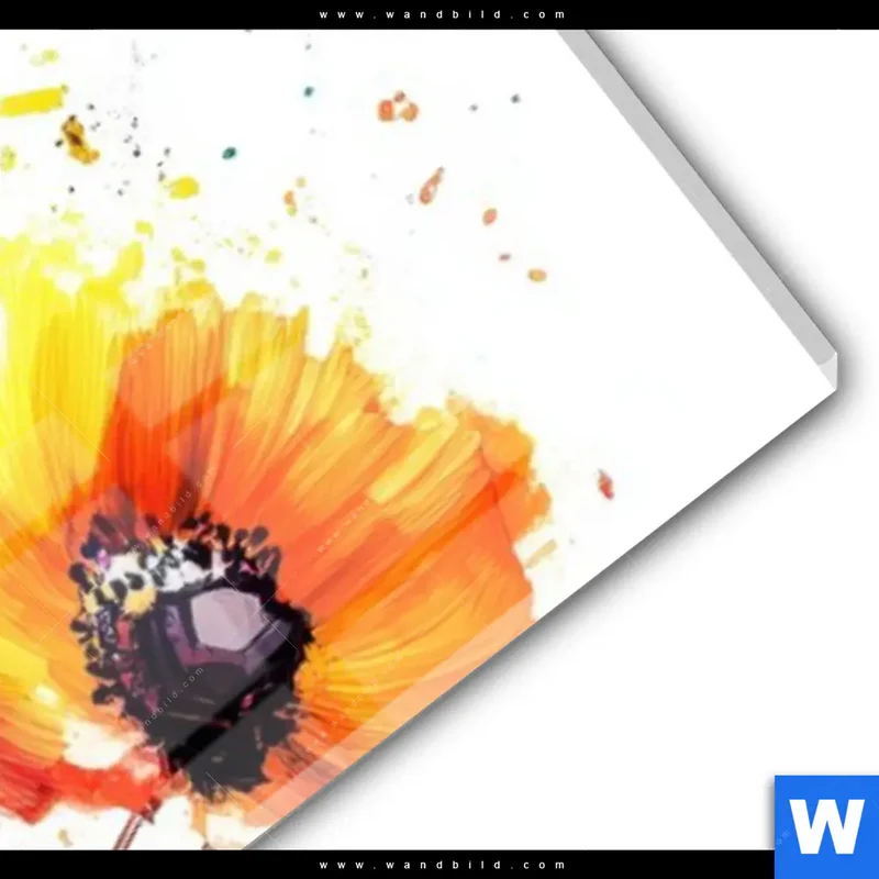 Acrylglasbild | Bunte Blütenexplosion | Schmal