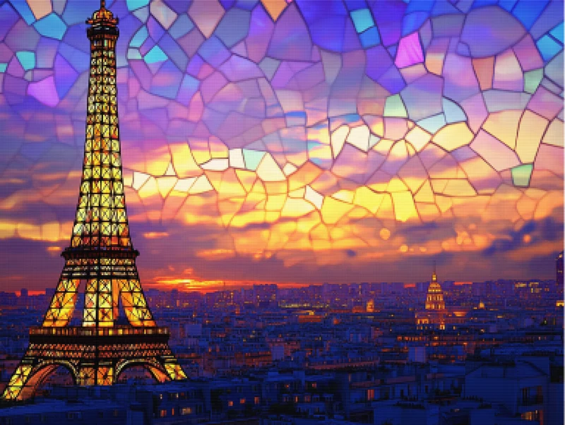 The Eiffel Tower at Dusk