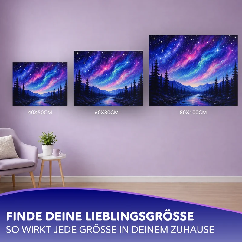 Malen nach Zahlen - Wenn die Nacht in Farben leuchtet
