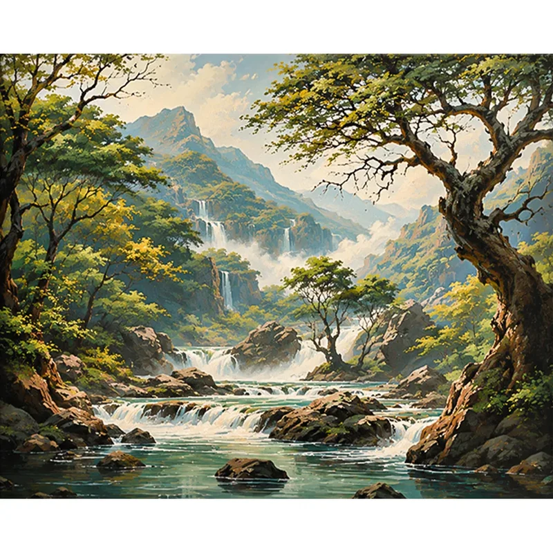 Malen nach Zahlen - Tal der tausend Wasserfälle