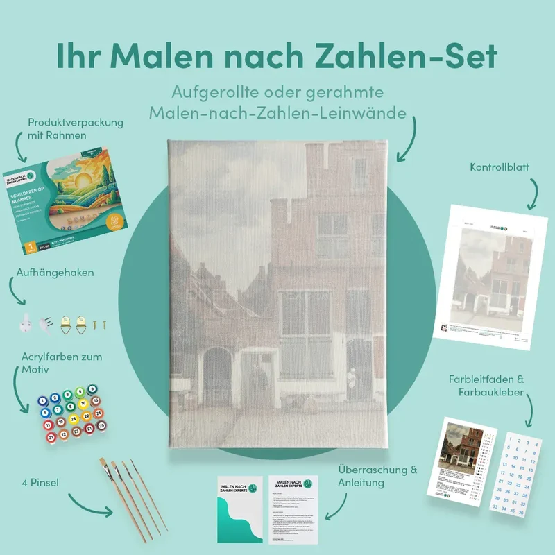 Malen nach Zahlen Die kleine Straße