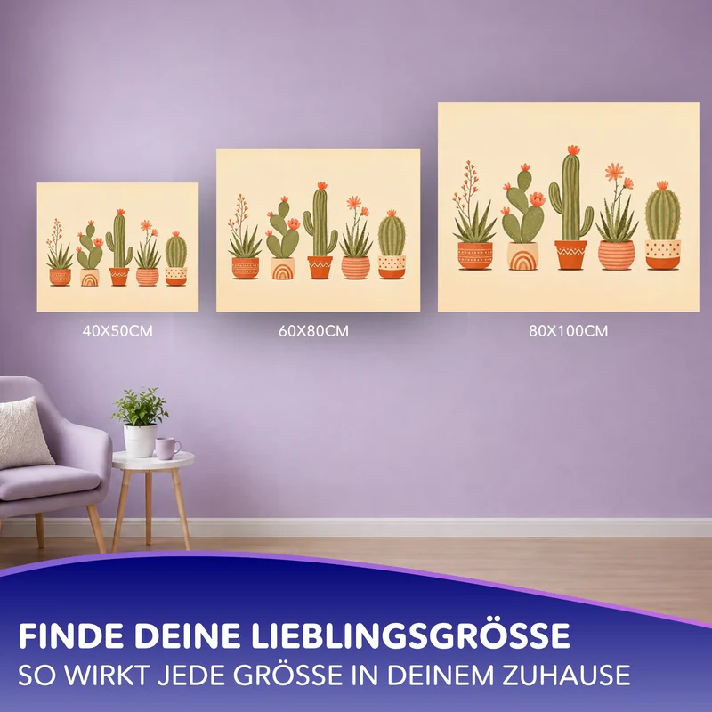 Malen nach Zahlen - Kaktusliebe