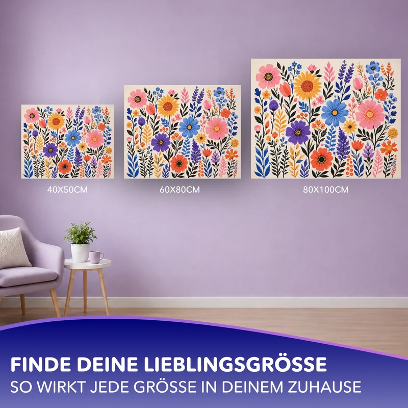 Malen nach Zahlen - Blütenallerlei