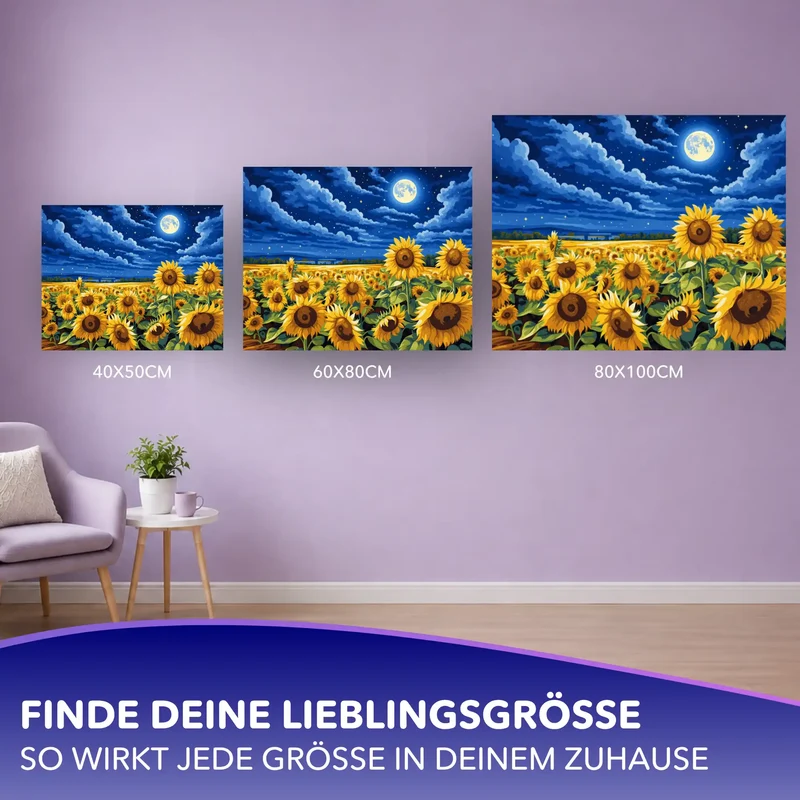 Malen nach Zahlen - Goldene Sommernacht