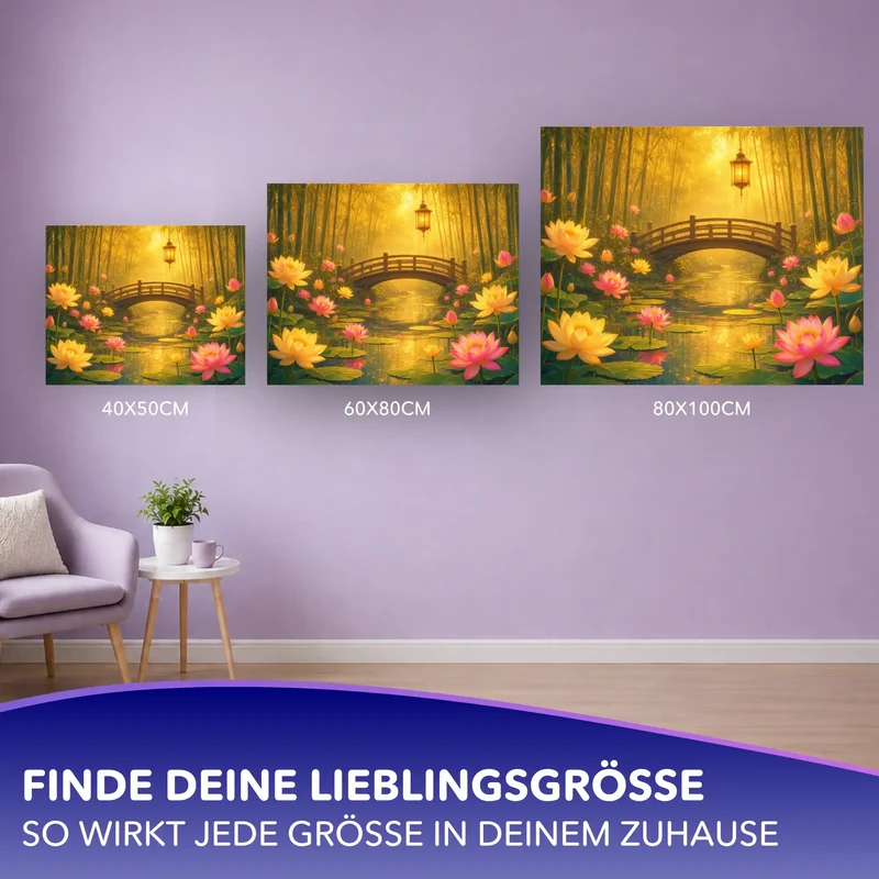Malen nach Zahlen - Stiller Goldzauber