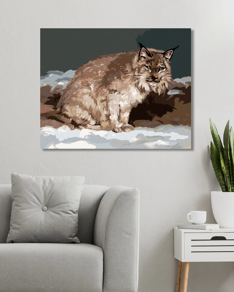 Diamond painting - LUCHS IM WINTER (D. RUSTY RUST)
