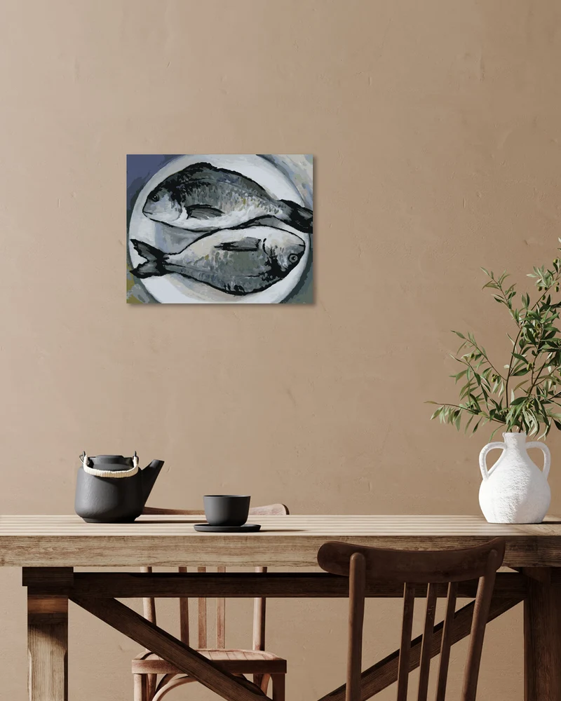 Diamond painting - FISCH AUF DEM TISCH