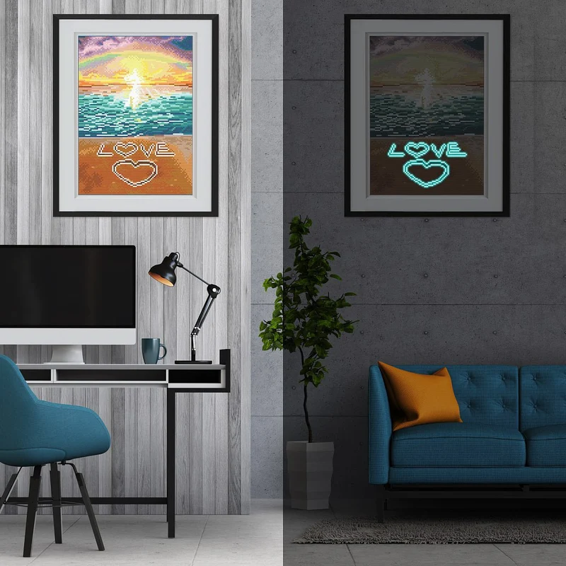 Love - Glow in the Dark Diamond Painting