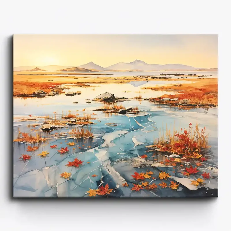 Malen nach Zahlen - Herbstlicht im Frost